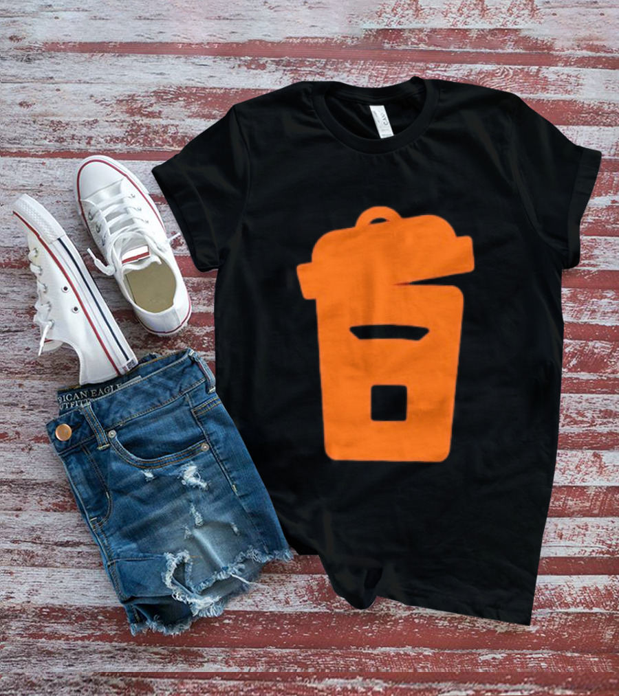 Orange Trash Can Garbage Bin Waste Basket T-Shirt