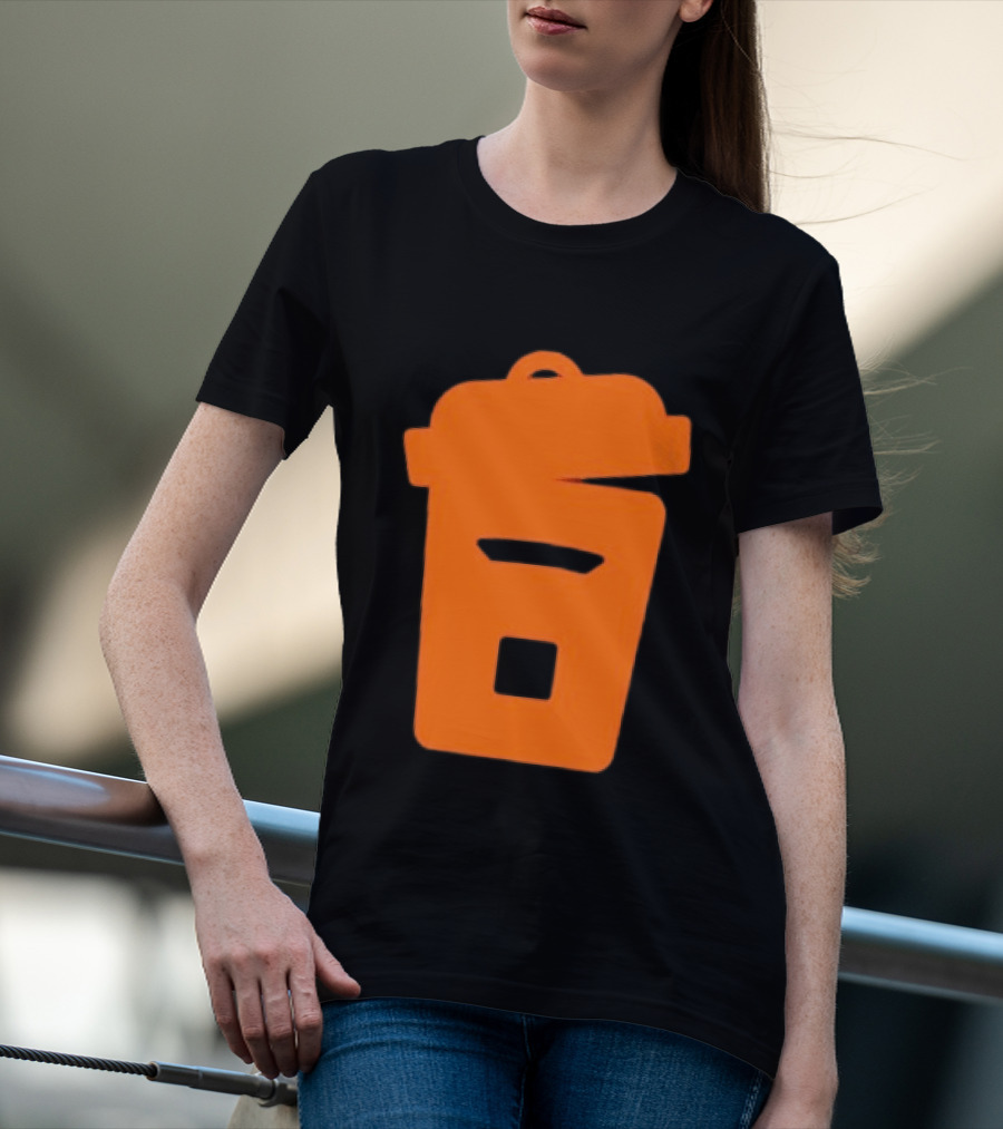 Orange Trash Can Garbage Bin Waste Basket T-Shirt