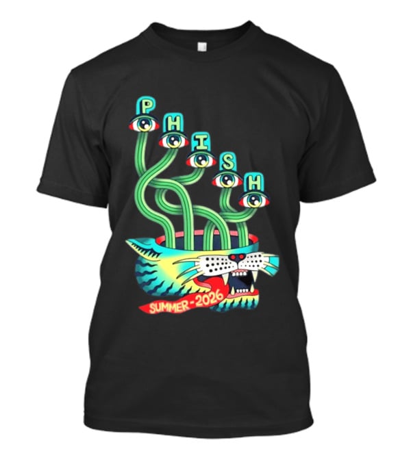 Phish Summer 2026 Jam Band Psychedelic Cat Eye Stalks T-Shirt