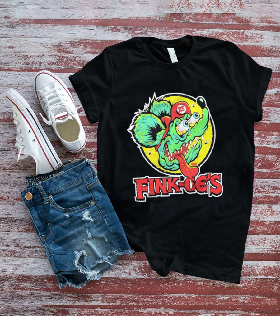 Fink Oe's Rat Fink RE Beast Ed Roth Hot Rod T-Shirt