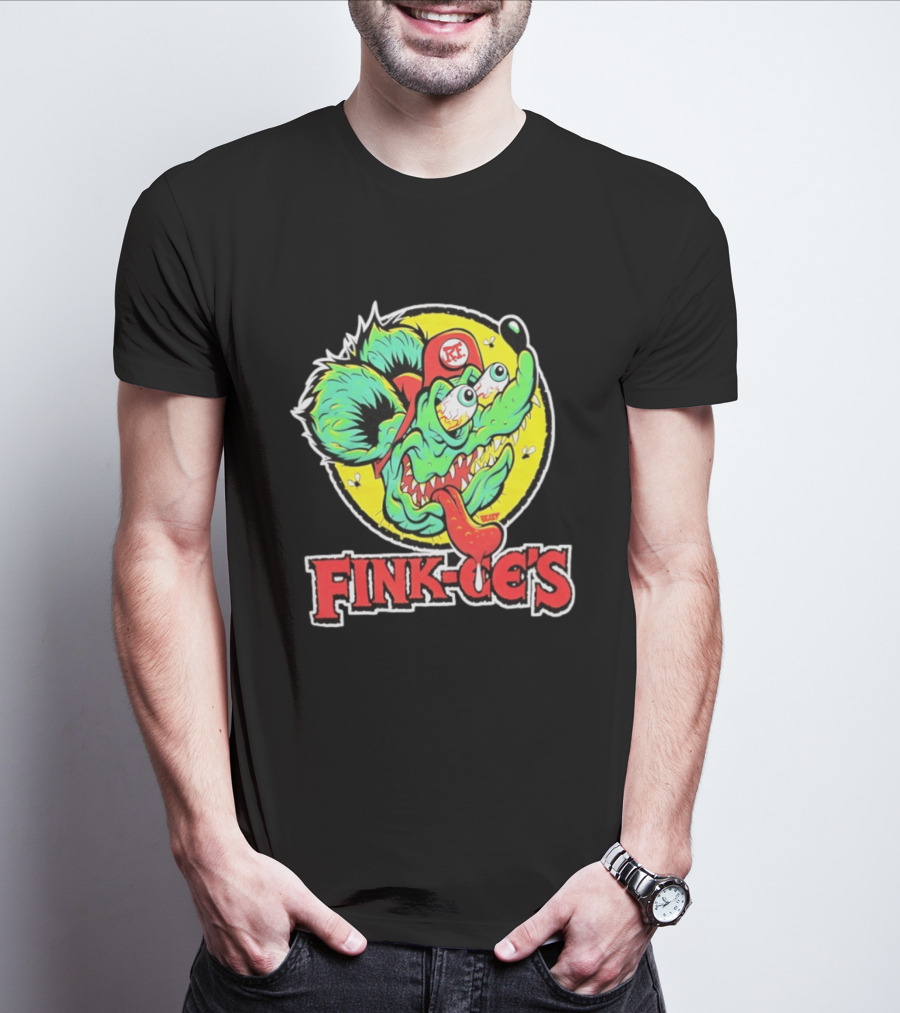 Fink Oe's Rat Fink RE Beast Ed Roth Hot Rod T-Shirt