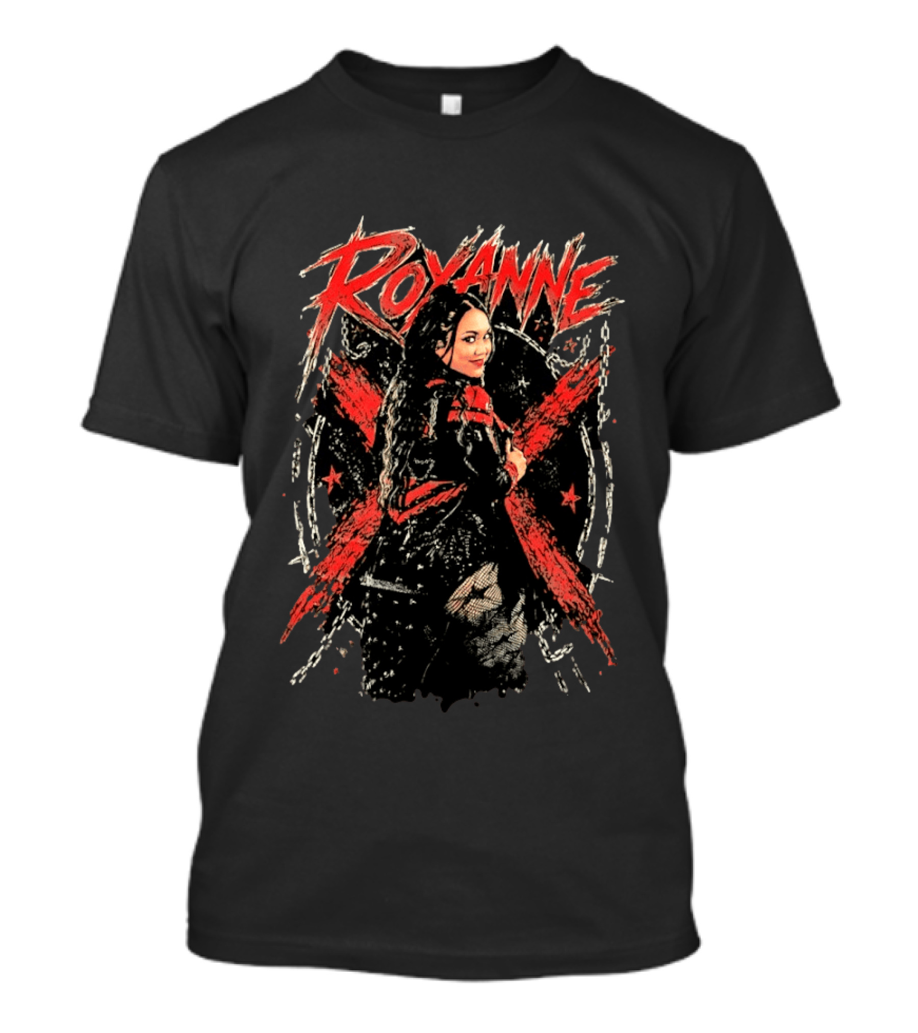 Roxanne WWE Wrestling Red And Black Star T-Shirt