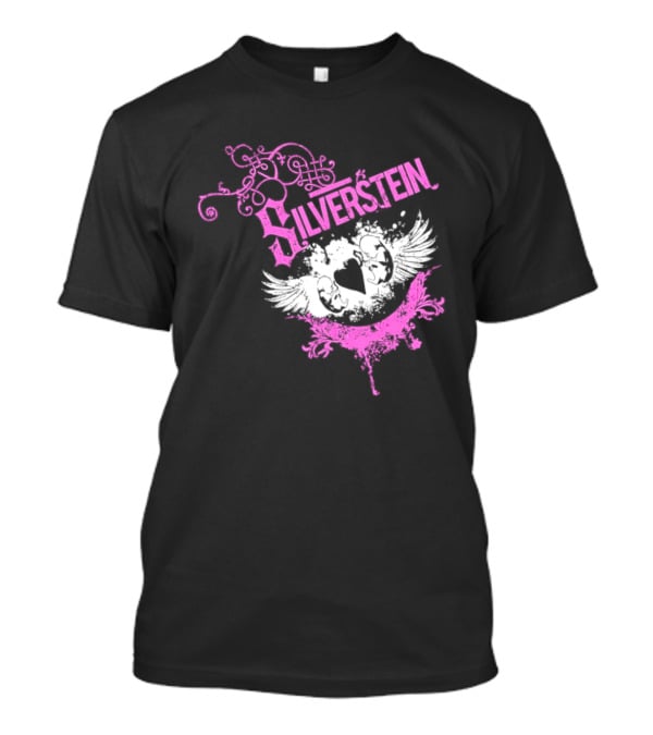 Silverstein Heart Winged Angels Post Hardcore Fashion T-Shirt