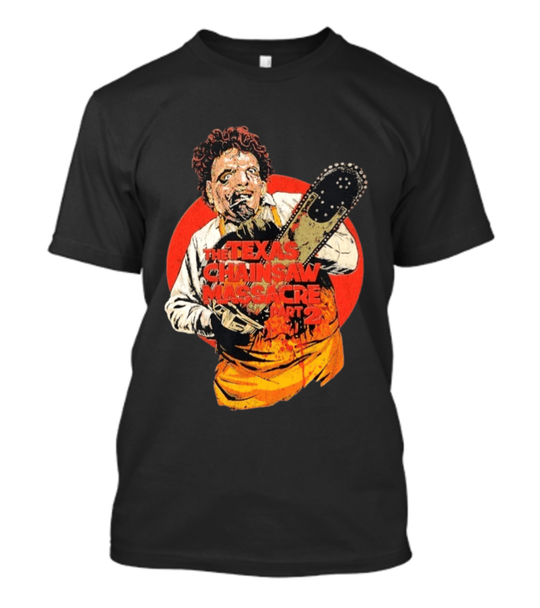 Texas Chainsaw Massacre Part 2 Bubba Chainsaw Graphic Burst T-Shirt