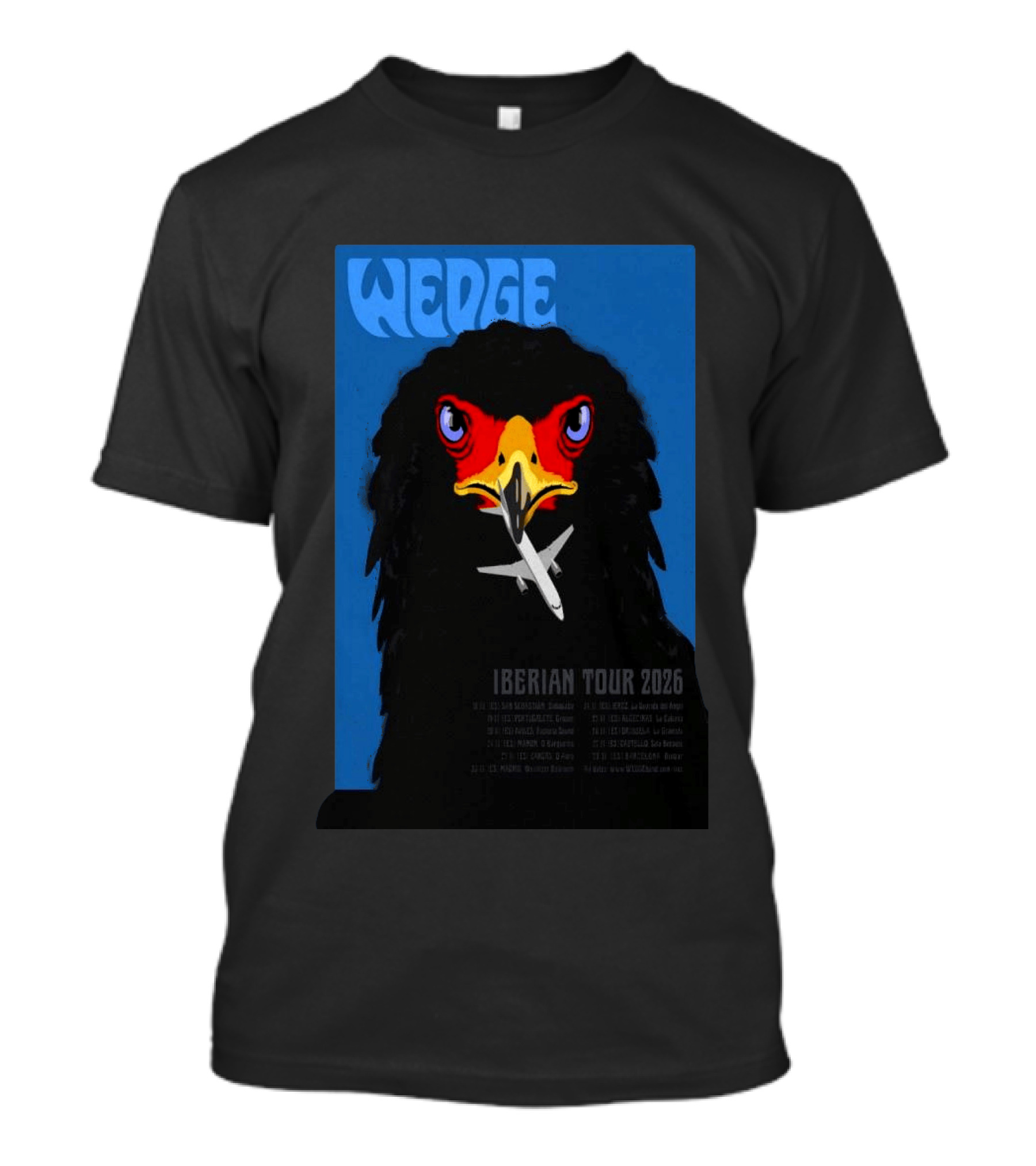 Wedge Iberian Tour 2026 With Airplane And Eagle T-Shirt