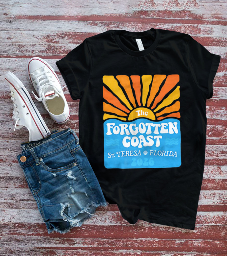 The Forgotten Coast St Teresa Florida 2026 Sunset Waves T-Shirt