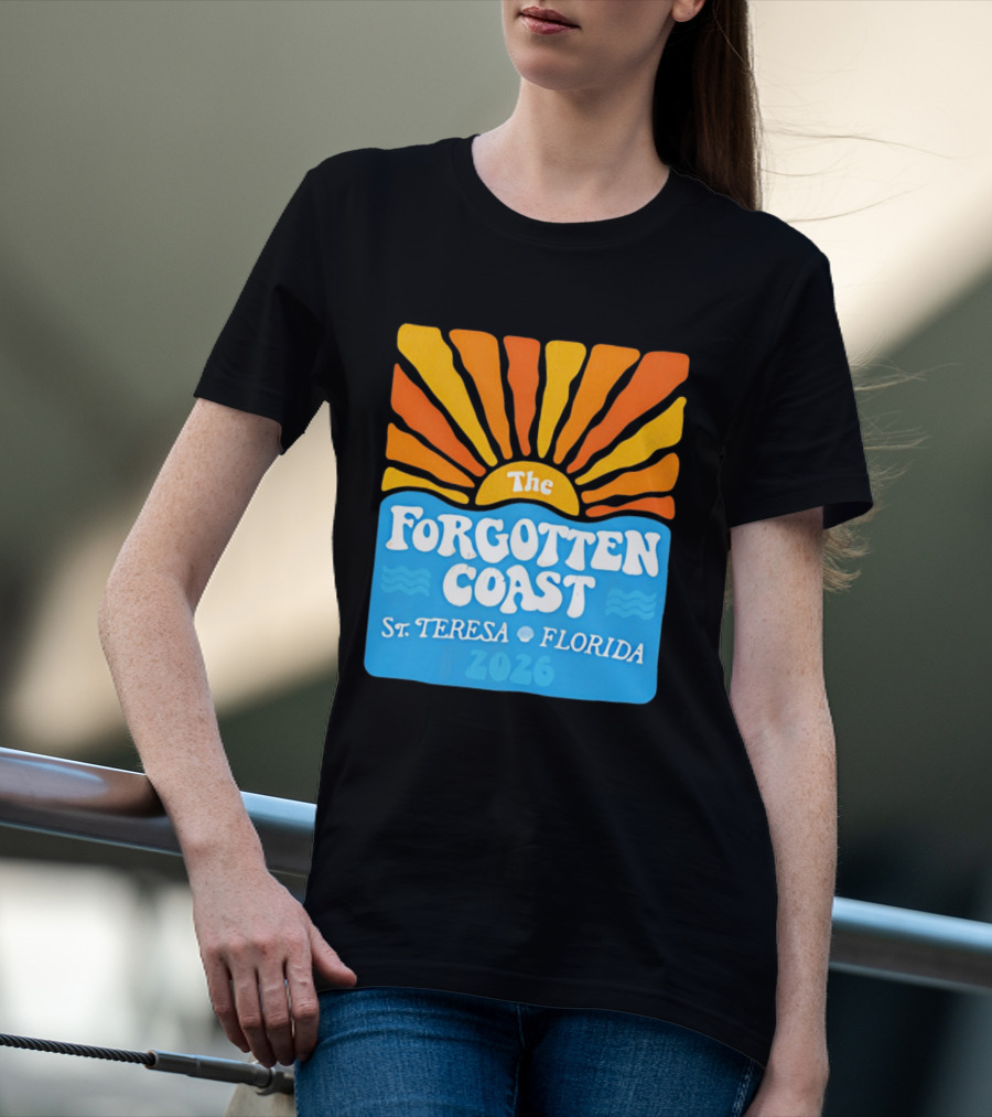 The Forgotten Coast St Teresa Florida 2026 Sunset Waves T-Shirt
