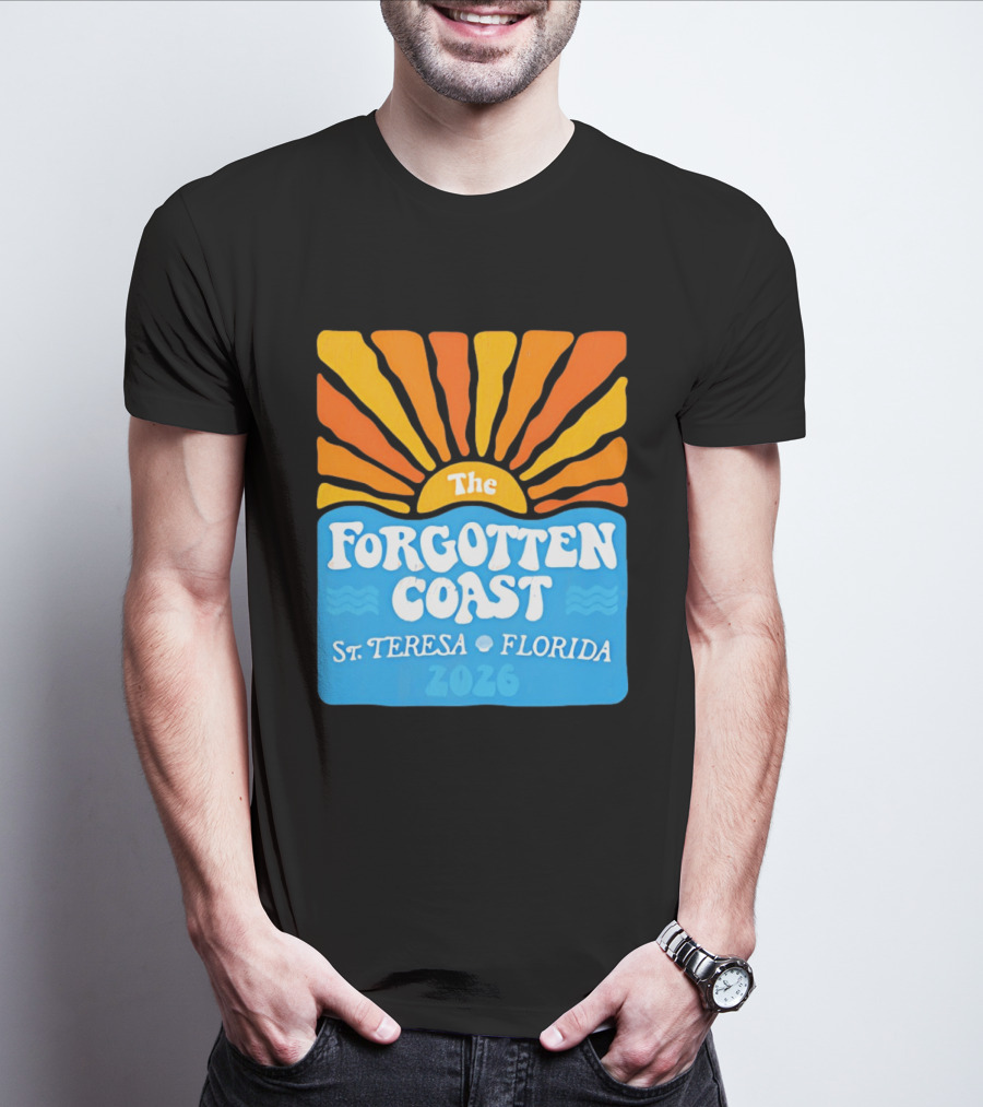 The Forgotten Coast St Teresa Florida 2026 Sunset Waves T-Shirt
