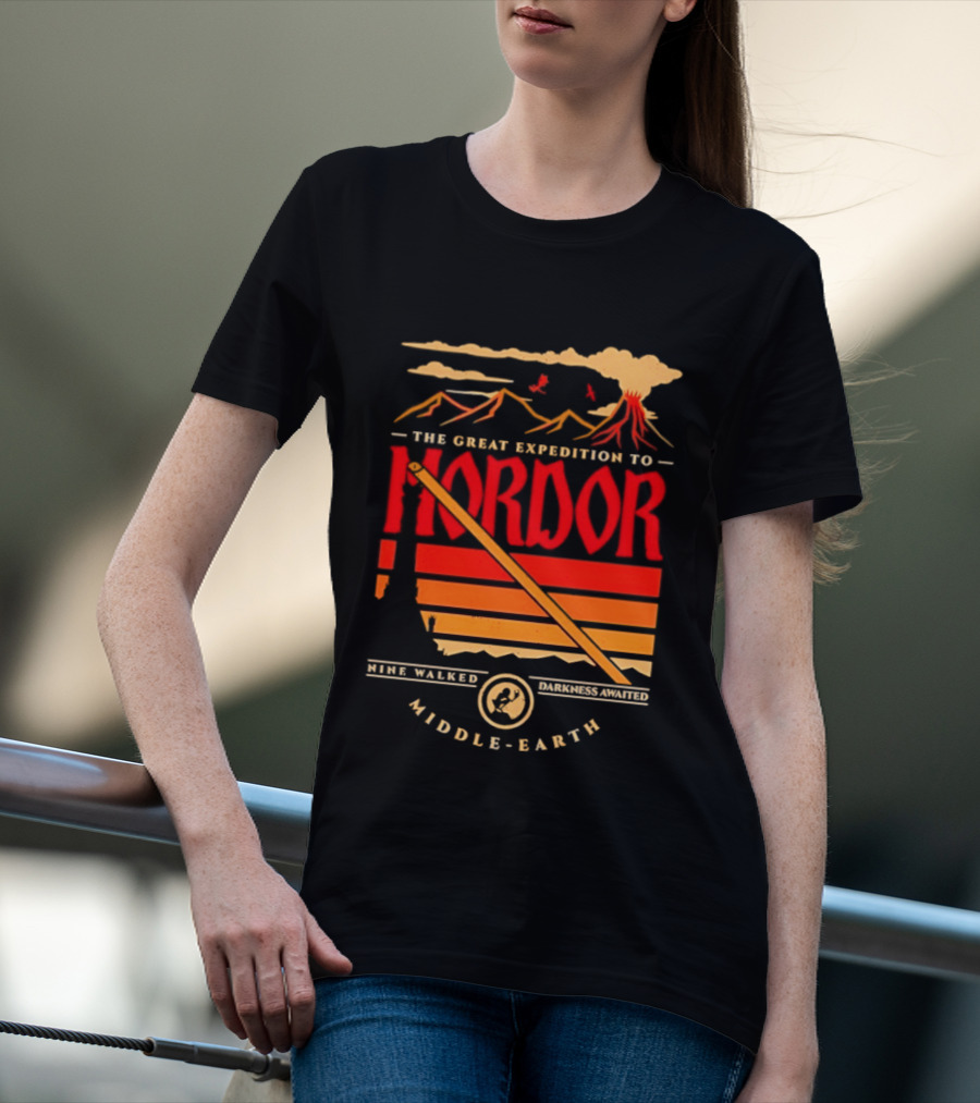 The Great Expedition To Mordor Middle Earth Journey Adventure Walking Challenge T-Shirt