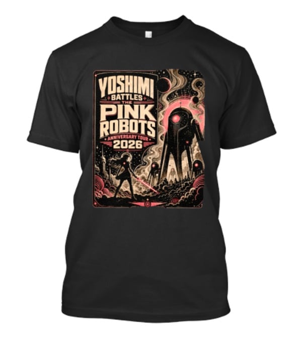 Yoshimi Battles The Pink Robots Anniversary Tour 2026 Retro Sci Fi T-Shirt