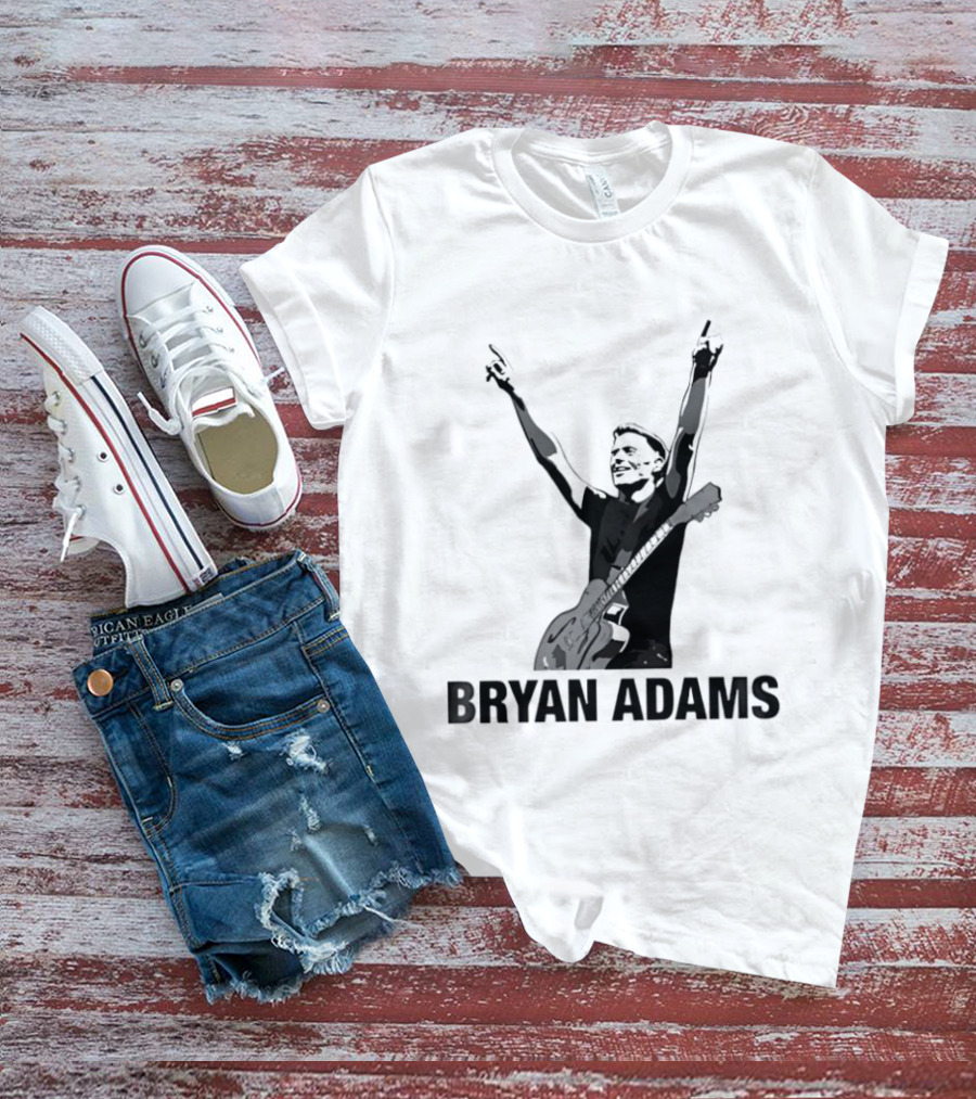 Bryan Adams Guitar Celebration Pose T-Shirt