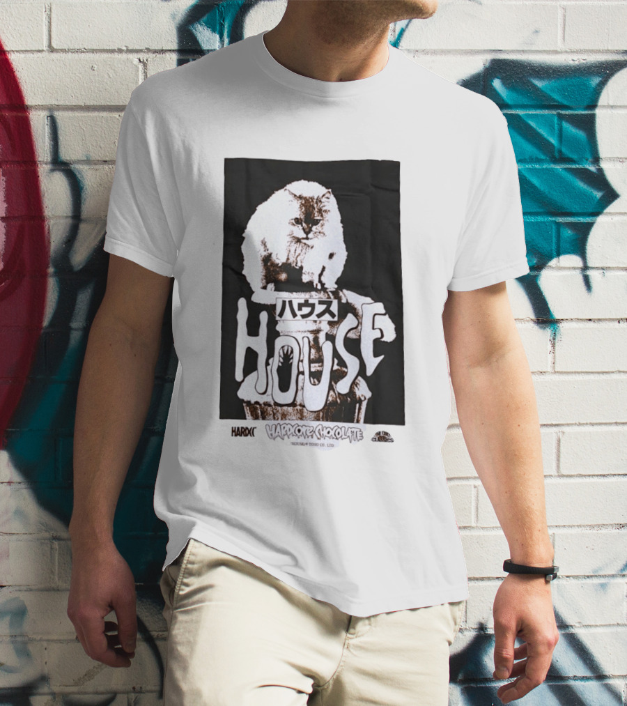 House Hardcore Chocolate Cult Classics Cat Horror T-Shirt
