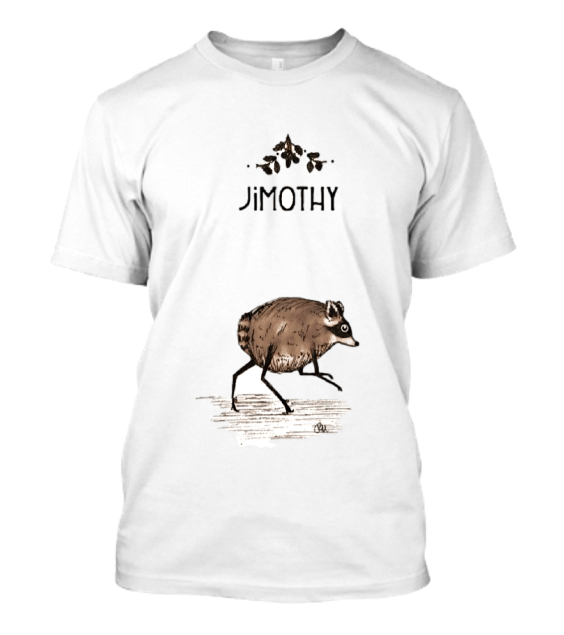 Jimothy Raccoon Vintage Style With Acorns T-Shirt