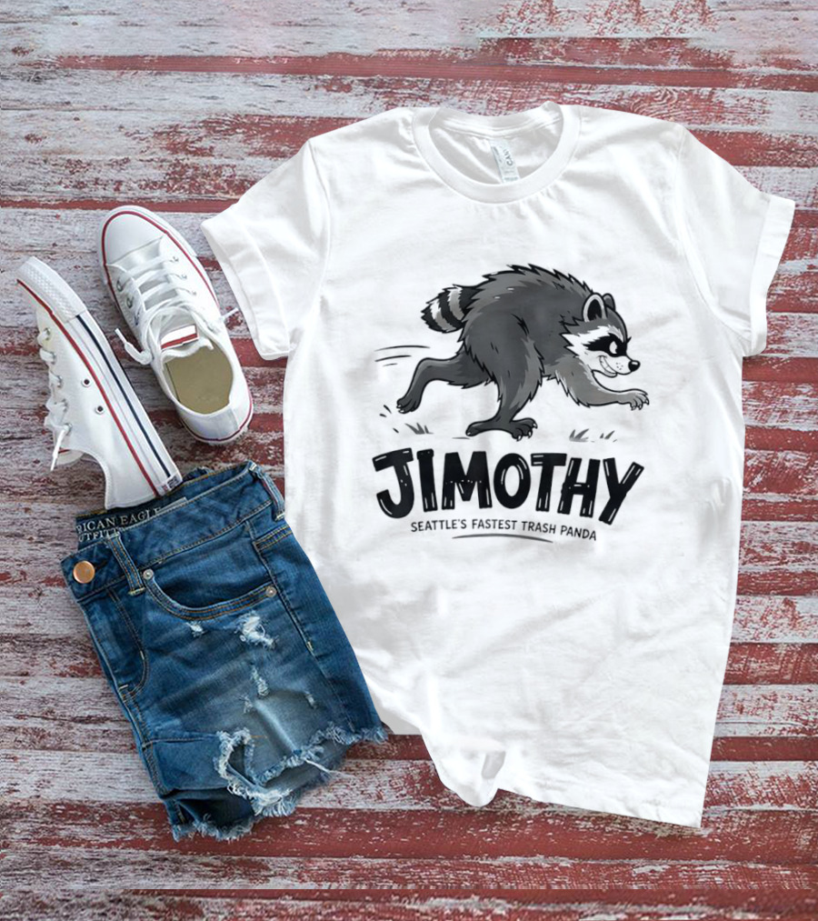 Jimothy Seattle's Fastest Trash Panda Racing Raccoon T-Shirt