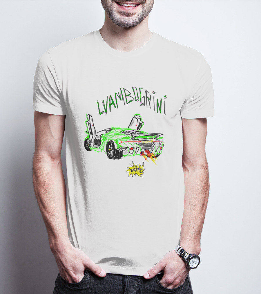 Lvambogrini Urdomo Sports Car Lamborghini Drawing T-Shirt
