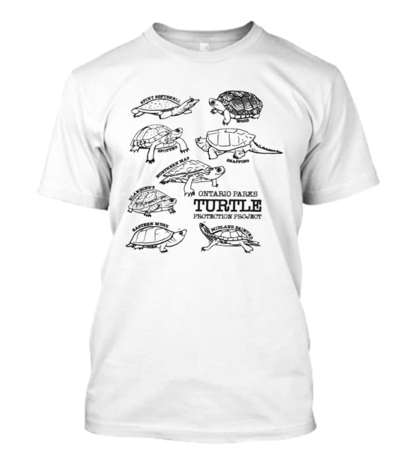 Ontario Parks Turtle Protection Project Species Guide Turtles T-Shirt