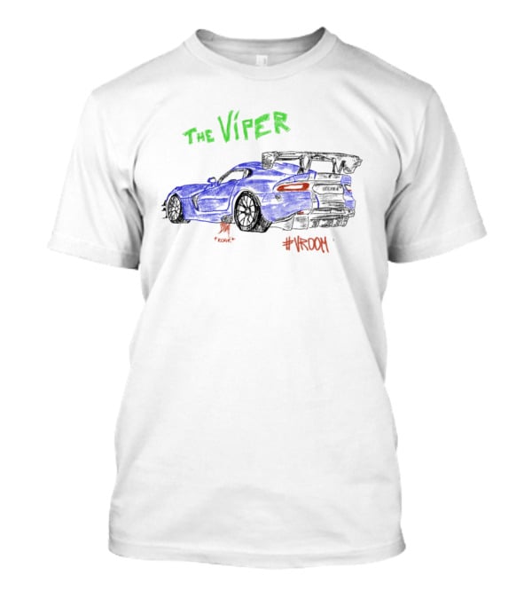 The Viper Dodge Viper Car Vroom Racing Sketch T-Shirt