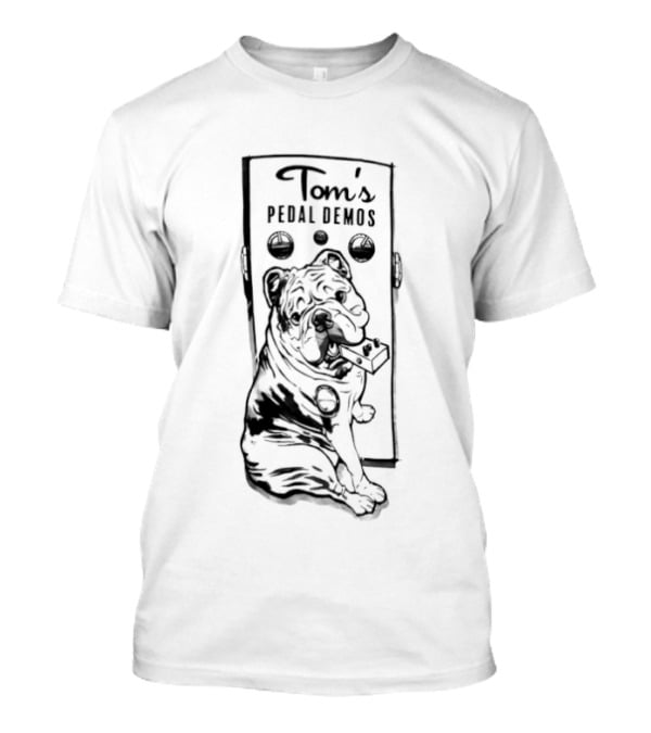 Tom's Pedal Demos Bulldog Guitar Effects Pedal Vintage Sketch T-Shirt