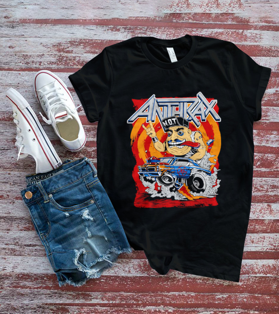 Anthrax N.O.T Muscle Car Ed Roth Style Illustration Monster Metal Rock T-Shirt