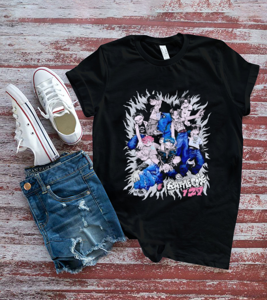 Battlecode 127 Anime Manga Characters Dynamic Group Pose T-Shirt
