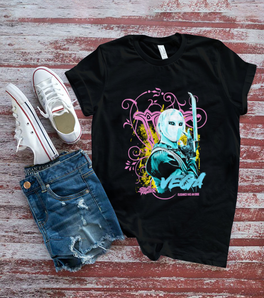 Fighter Vega Elegance Has An Edge Streetwear Warrior T-Shirt