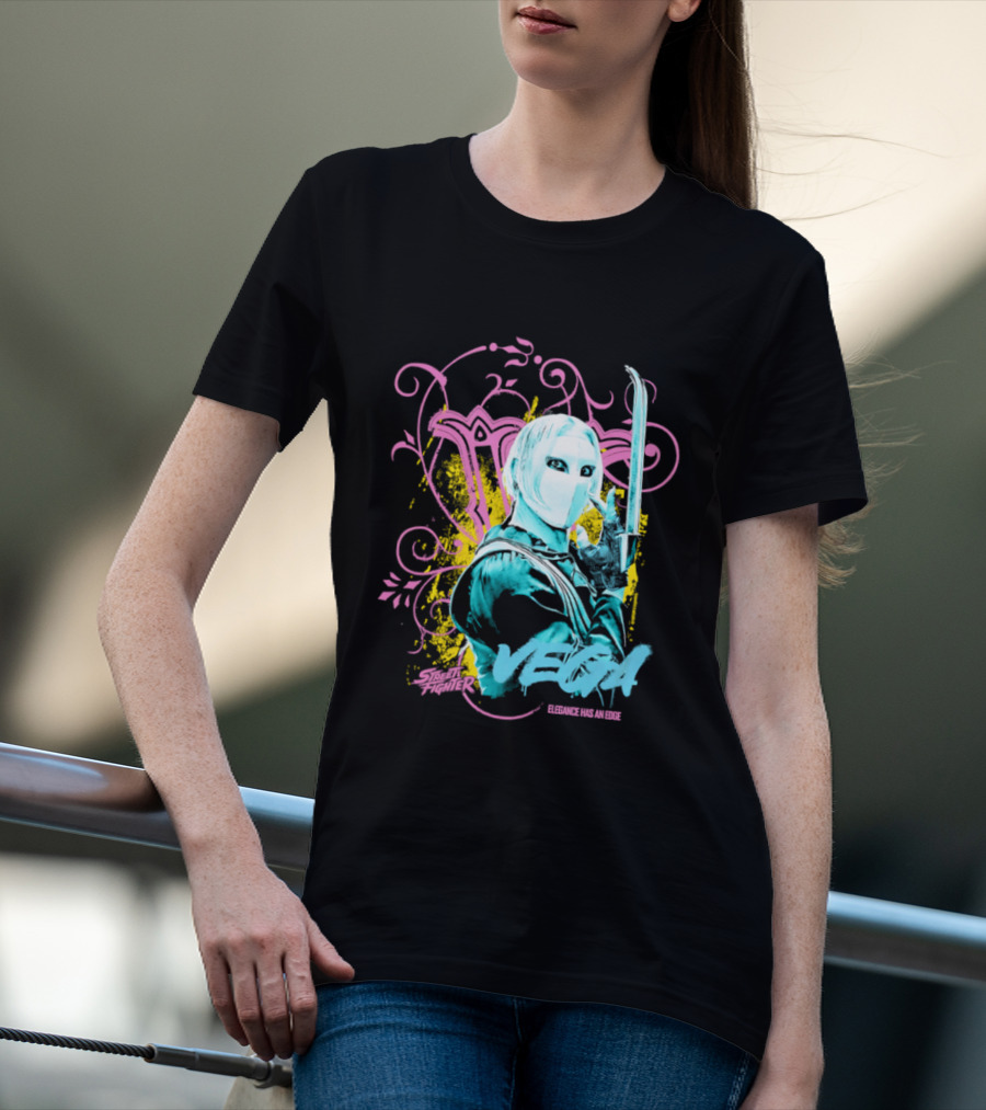 Fighter Vega Elegance Has An Edge Streetwear Warrior T-Shirt
