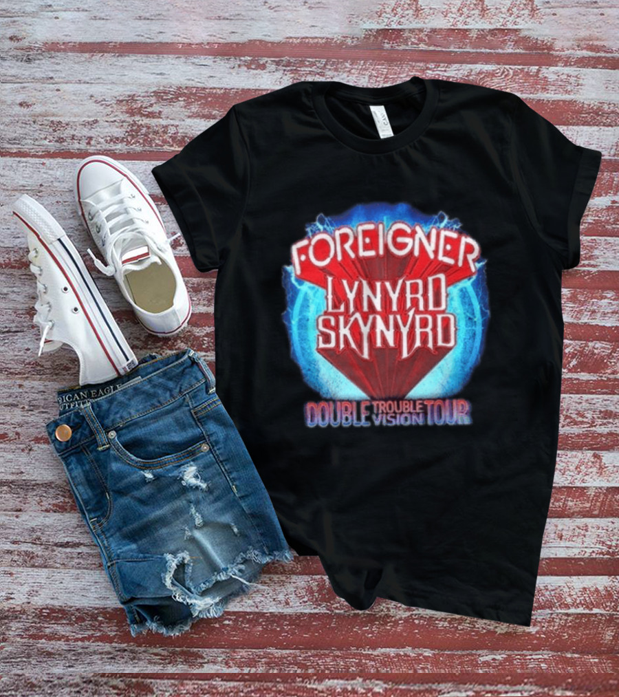 Foreigner Lynyrd Skynyrd Double Trouble Vision Tour 2026 T-Shirt