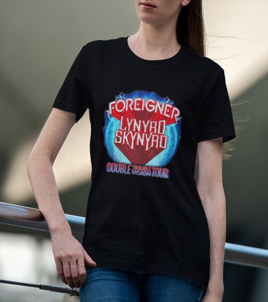 Foreigner Lynyrd Skynyrd Double Trouble Vision Tour 2026 T-Shirt
