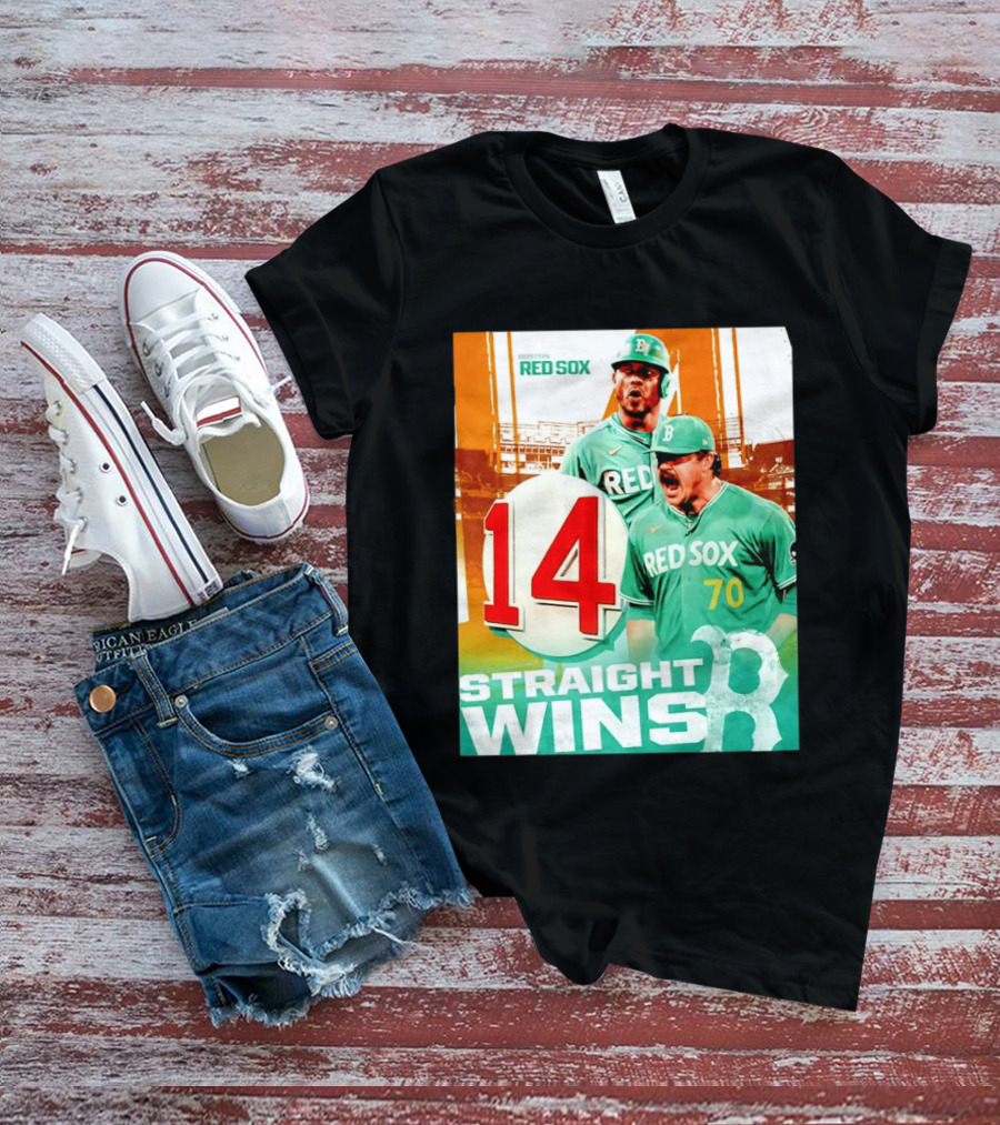 Boston Red Sox 14 Straight Wins Number 70 Celebration T-Shirt