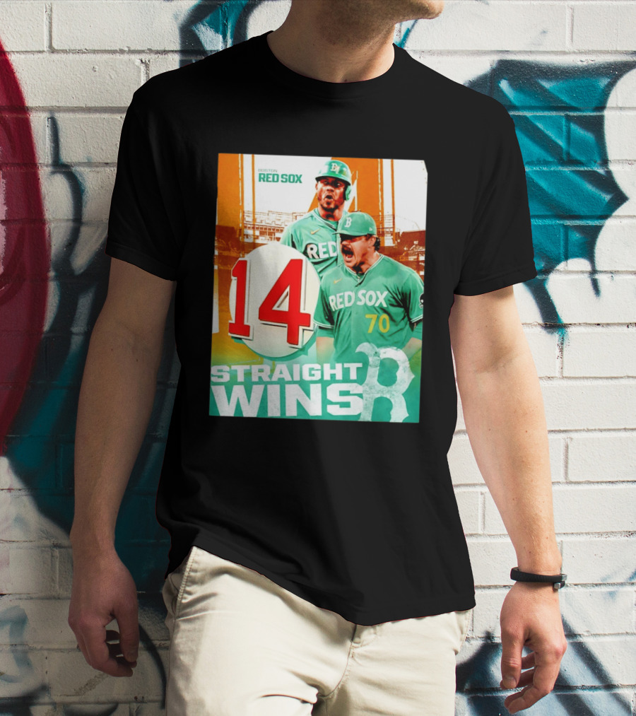 Boston Red Sox 14 Straight Wins Number 70 Celebration T-Shirt