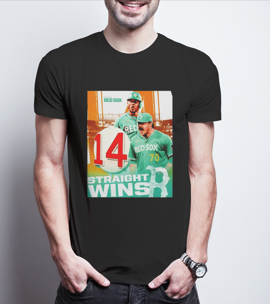 Boston Red Sox 14 Straight Wins Number 70 Celebration T-Shirt