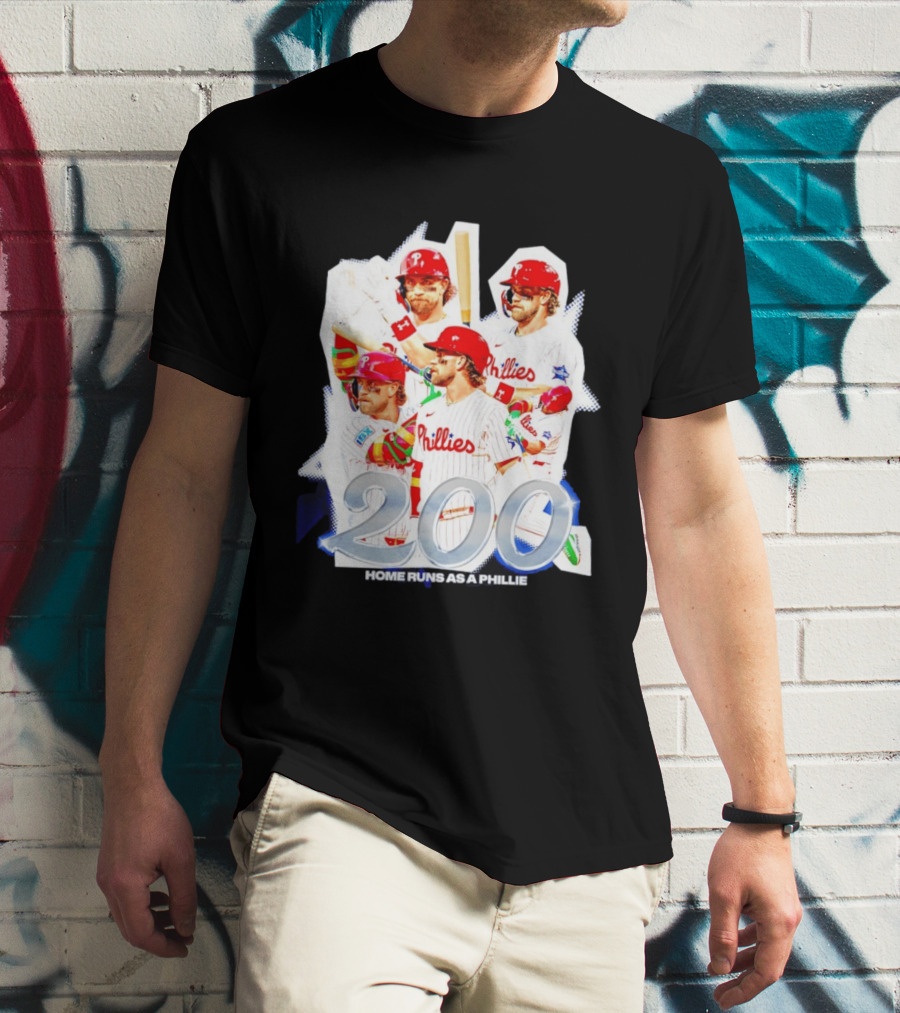 Honor Bryce Harper's Phillies 200 Home Runs T-Shirt