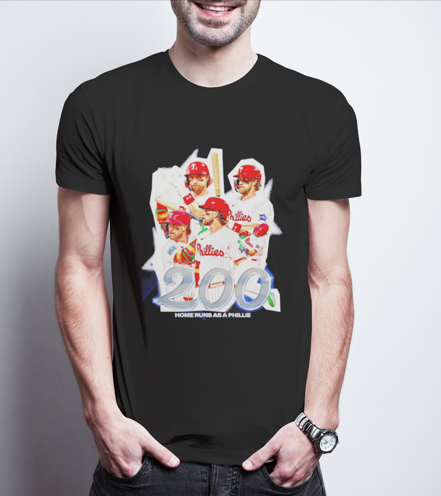 Honor Bryce Harper's Phillies 200 Home Runs T-Shirt