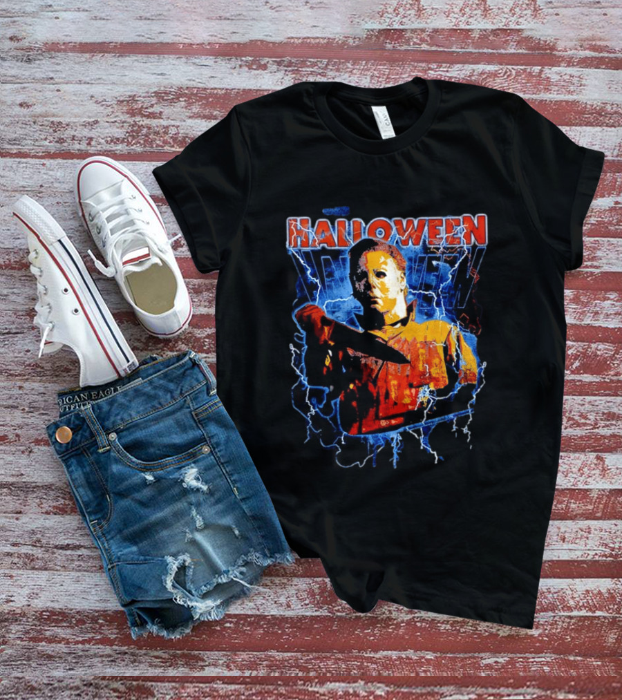 Halloween Lightning Mike Myers Horror Movie T-Shirt