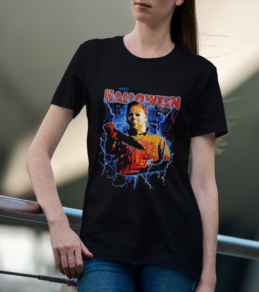 Halloween Lightning Mike Myers Horror Movie T-Shirt