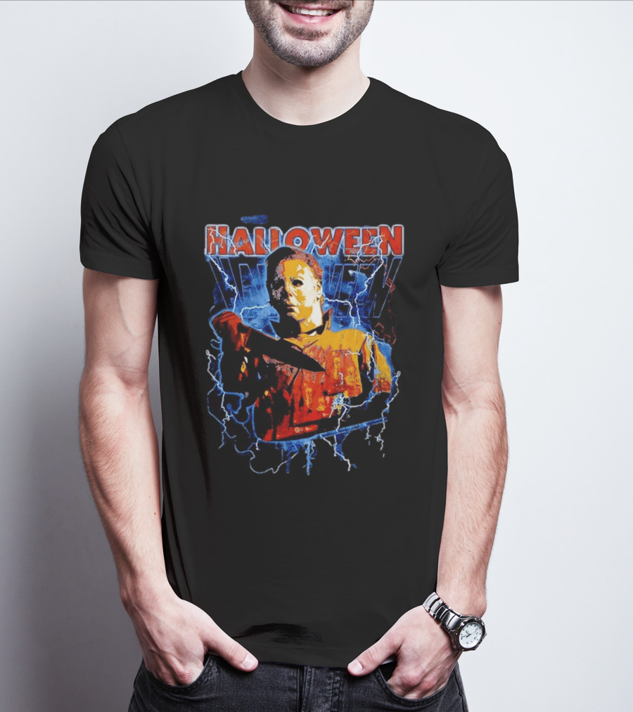 Halloween Lightning Mike Myers Horror Movie T-Shirt