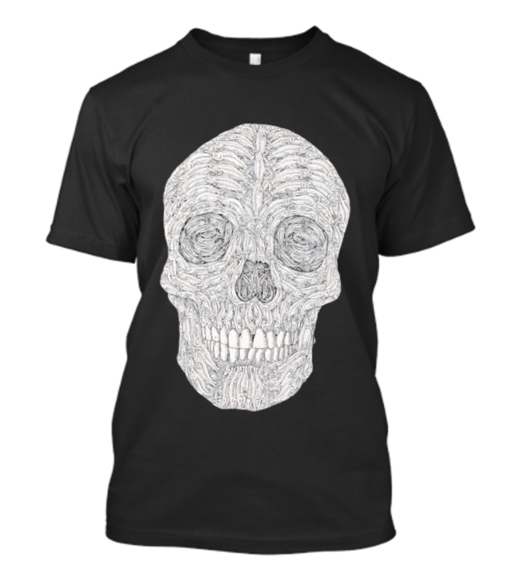 Salmon Fish Bones Skull T-Shirt