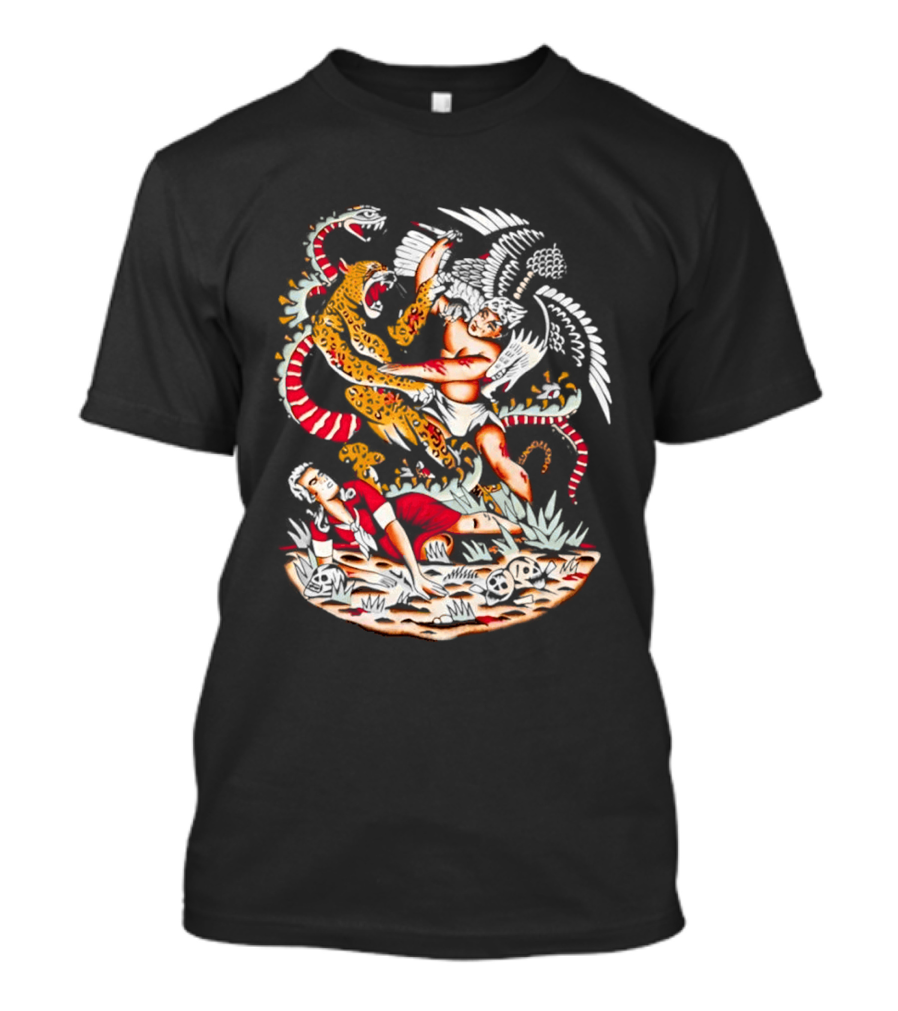 Doomsday Battle Angel Versus Mythical Beast In Combat Scene T-Shirt