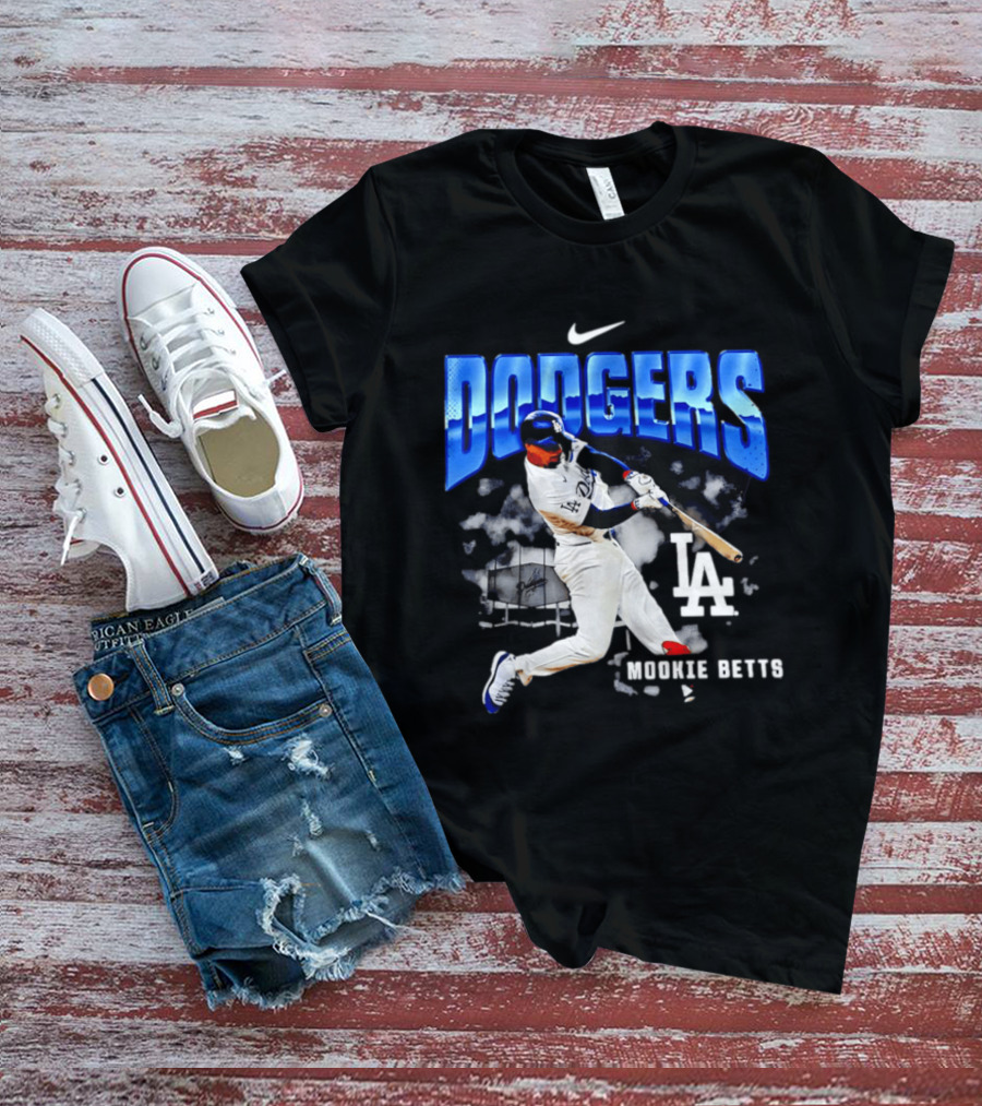 Nike Los Angeles Dodgers Mookie Betts Swing Action LA 2026 T-Shirt