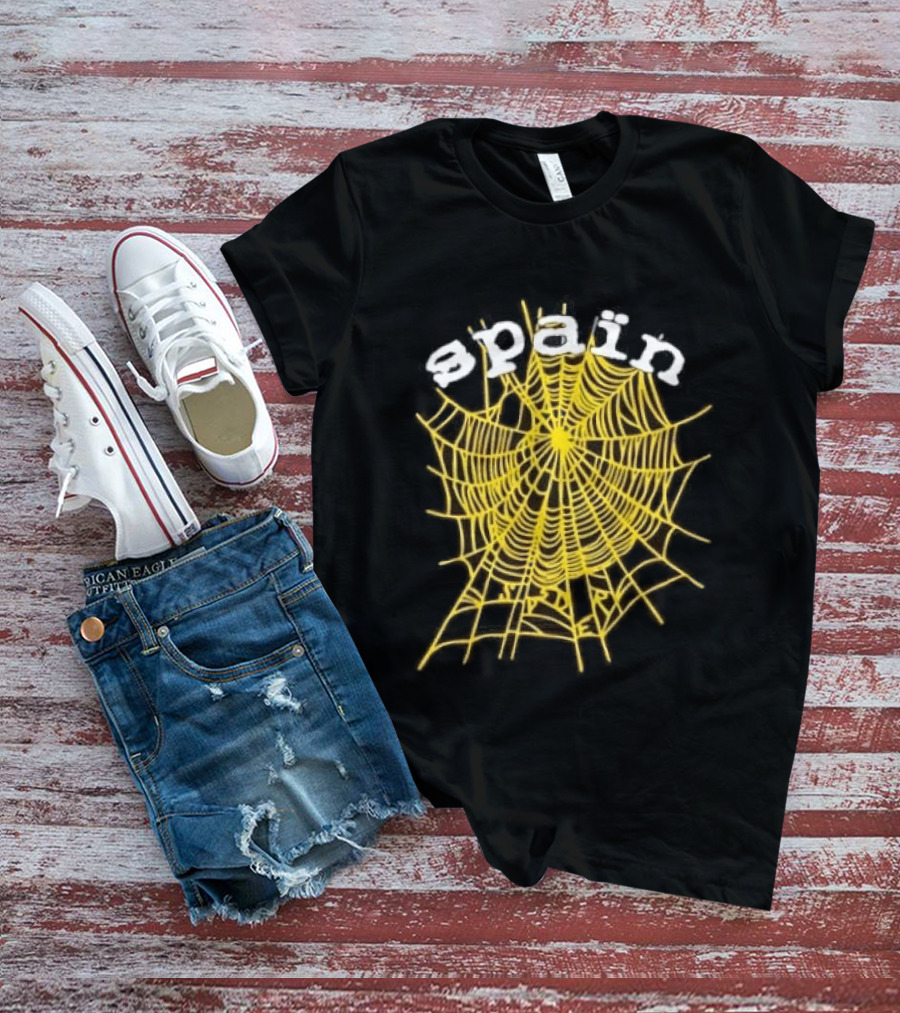 Spain Web Spider Yellow Web T-Shirt