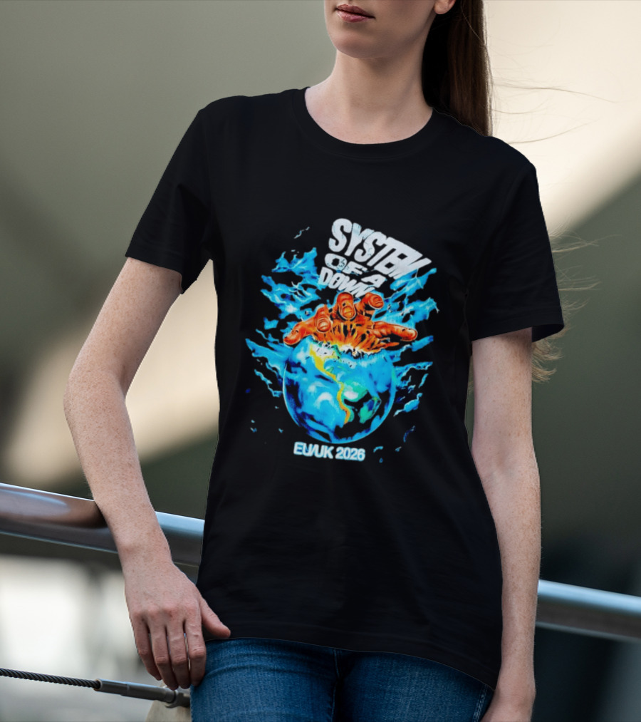 System Of A Down Crushing Hand Earth EU UK 2026 T-Shirt
