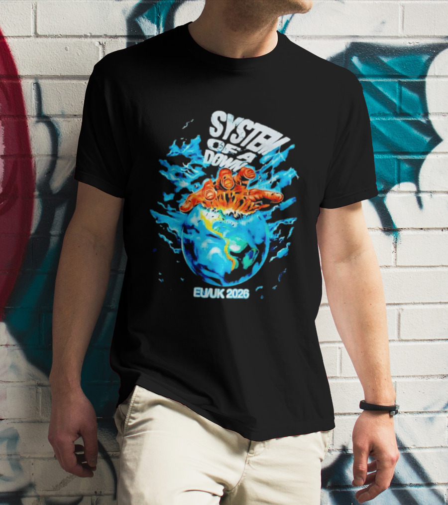 System Of A Down Crushing Hand Earth EU UK 2026 T-Shirt