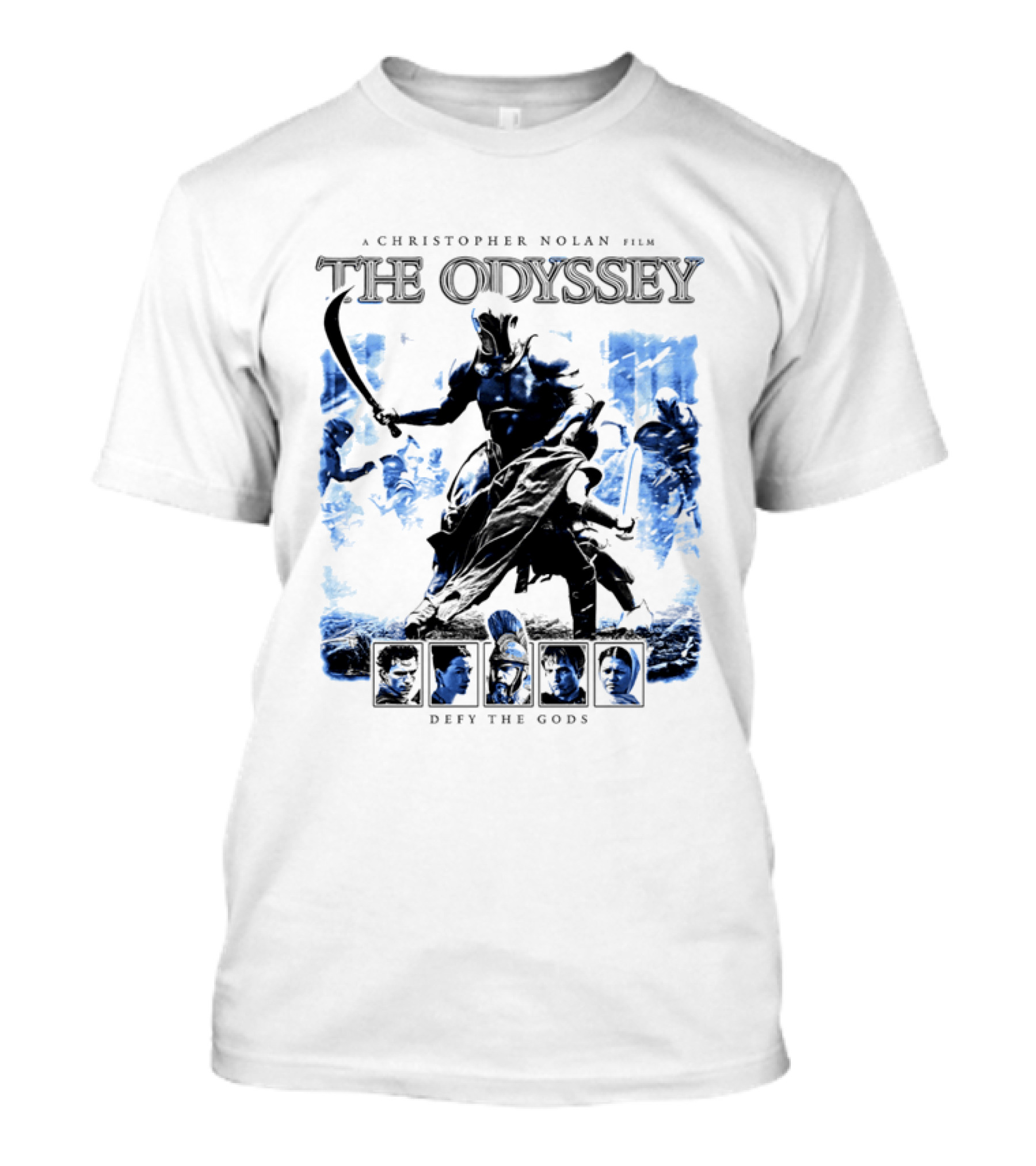 A Christopher Nolan Film The Odyssey Defy The Gods Movie Epic Adventure T-Shirt