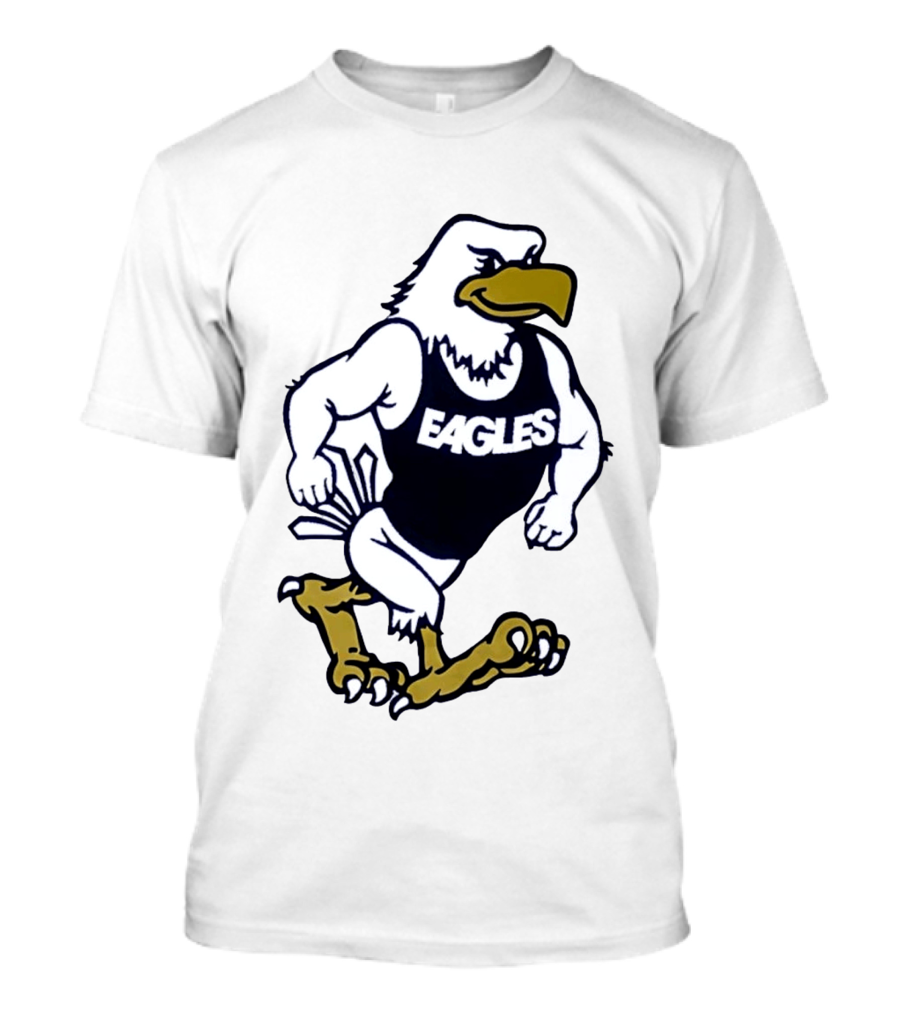 Eagles Athletic Mascot Running Eagle Motif T-Shirt