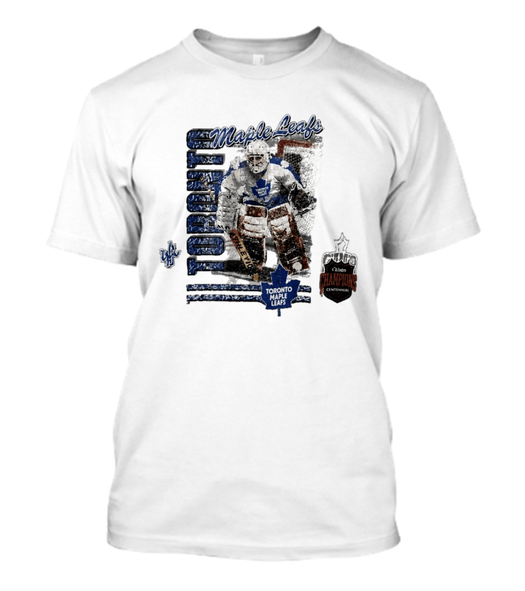 Toronto Maple Leafs Centennial Champions Vintage Hockey Goalie Gear T-Shirt
