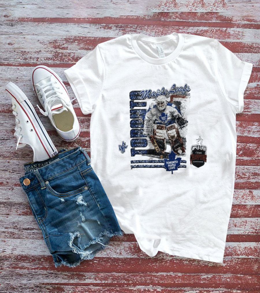 Toronto Maple Leafs Centennial Champions Vintage Hockey Goalie Gear T-Shirt