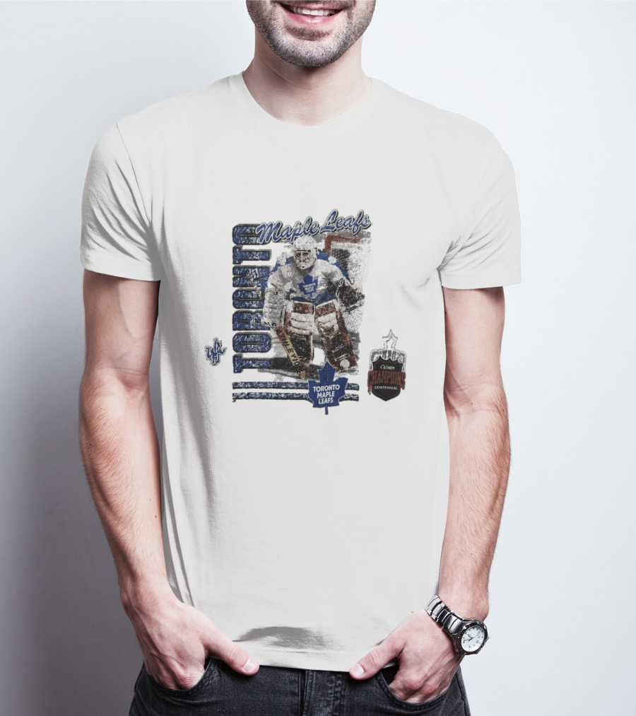 Toronto Maple Leafs Centennial Champions Vintage Hockey Goalie Gear T-Shirt