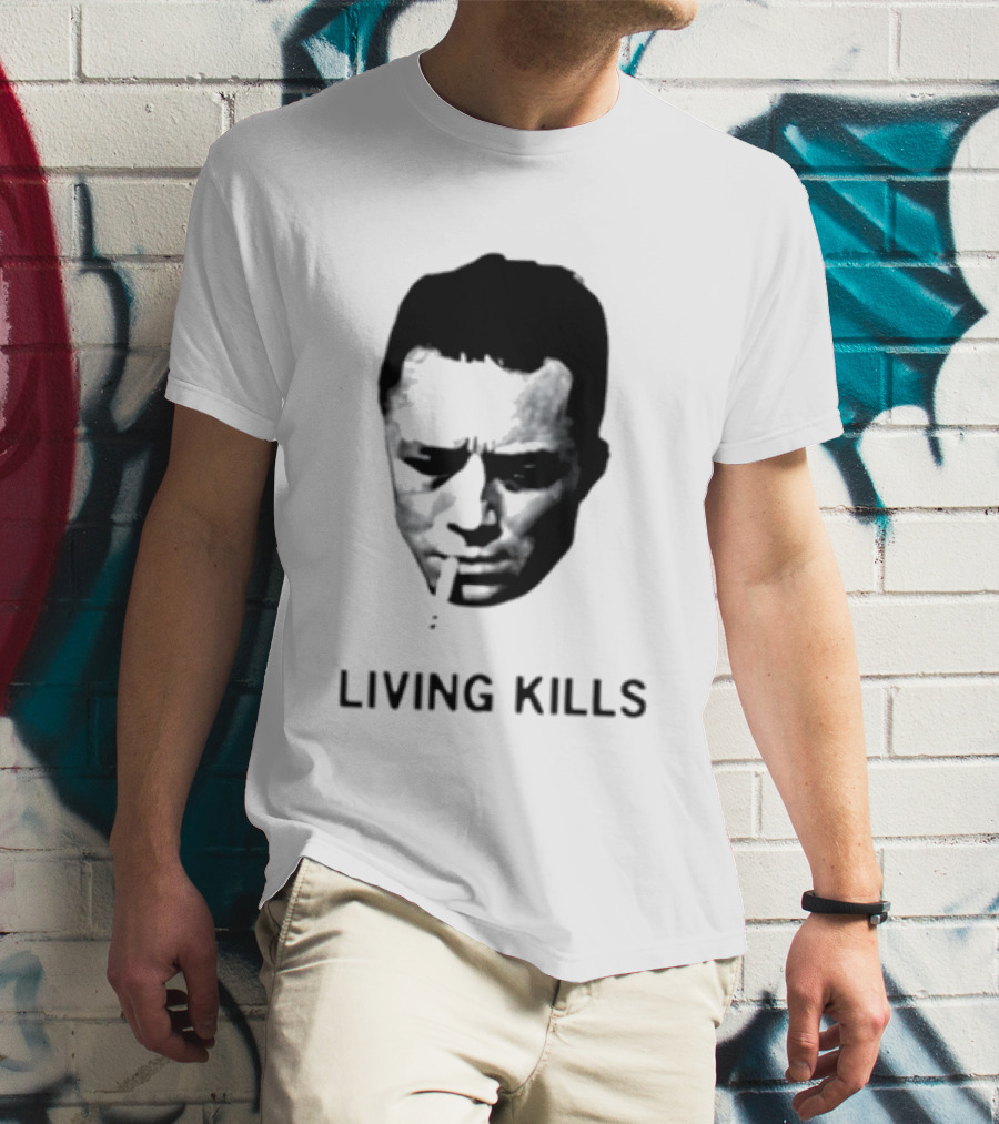 Living Kills Albert Camus Smoking T-Shirt