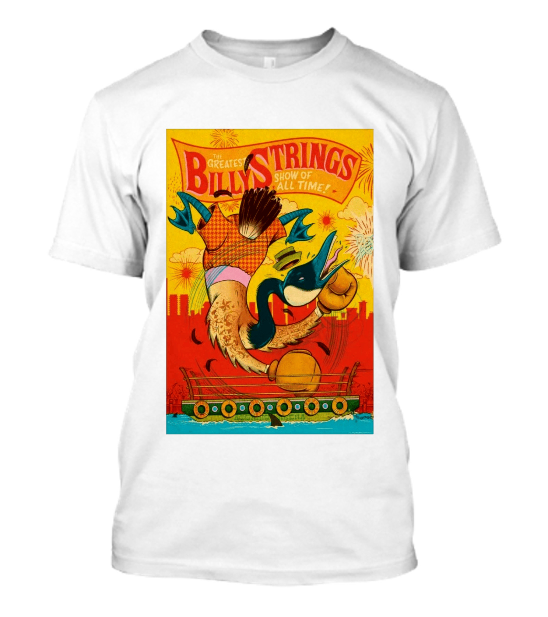 Billy Strings Boston MA July 21 2026 Greatest Show Of All Time Boxing Duck With Gloves T-Shirt