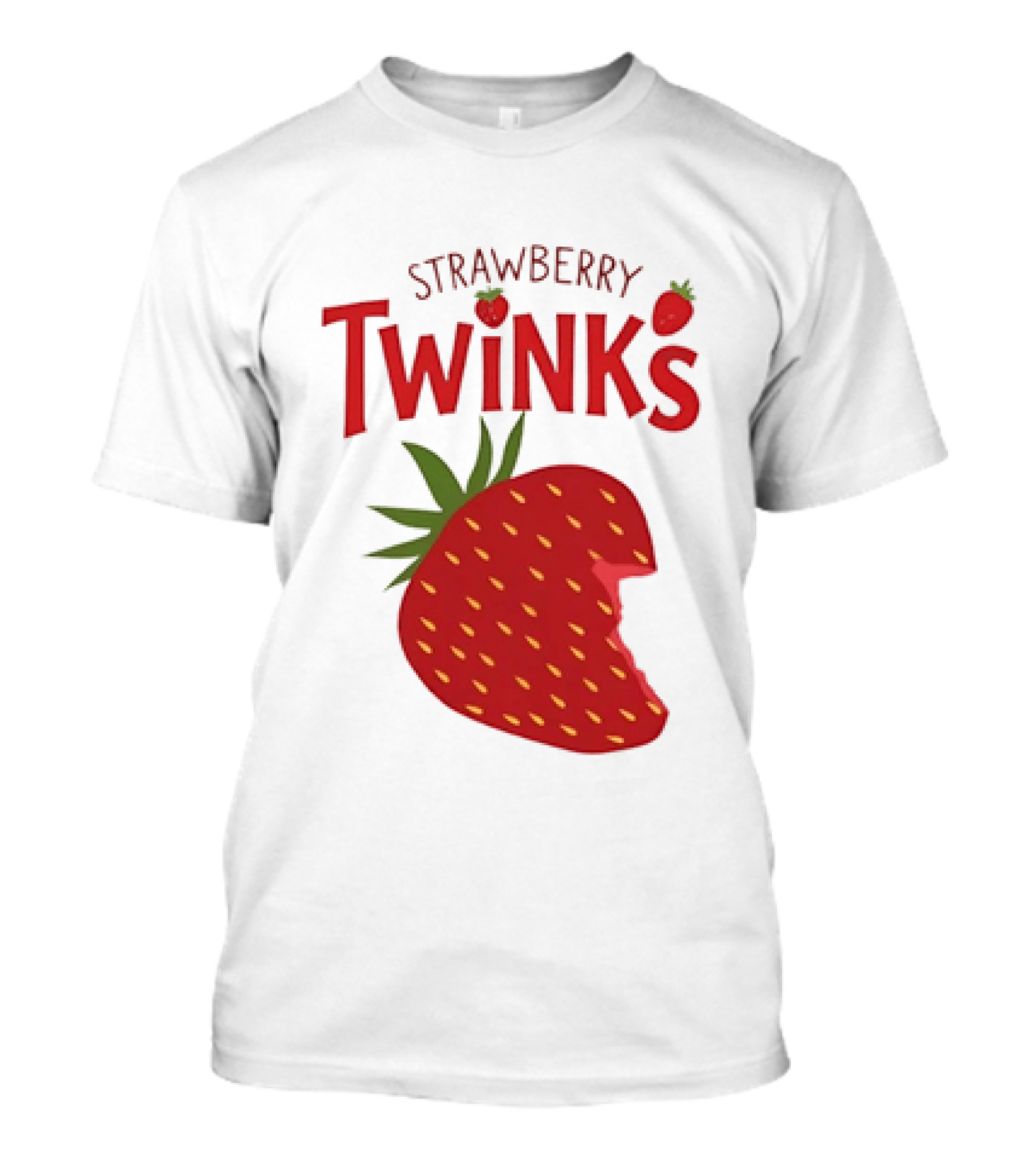 Strawberry Twinks Bitten Berry Fun Playful T-Shirt